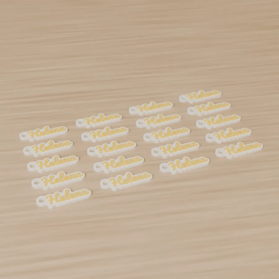 Kit de 20 chaveiros com o nome Helena